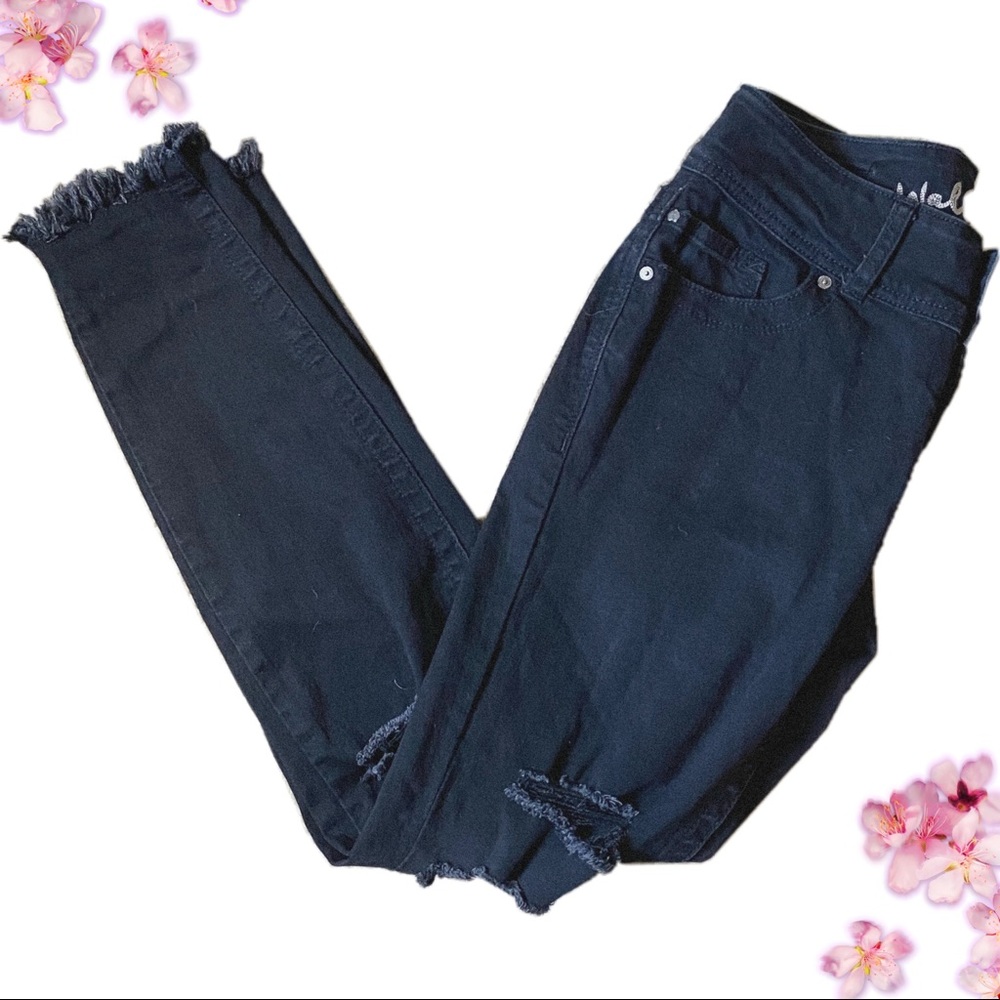 WALLFLOWER | Denim Black Frayed Jeans - Picture 3 of 9